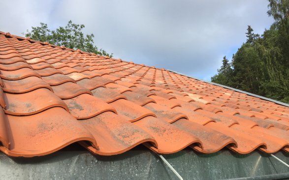 Bilde av tak med takrenner
